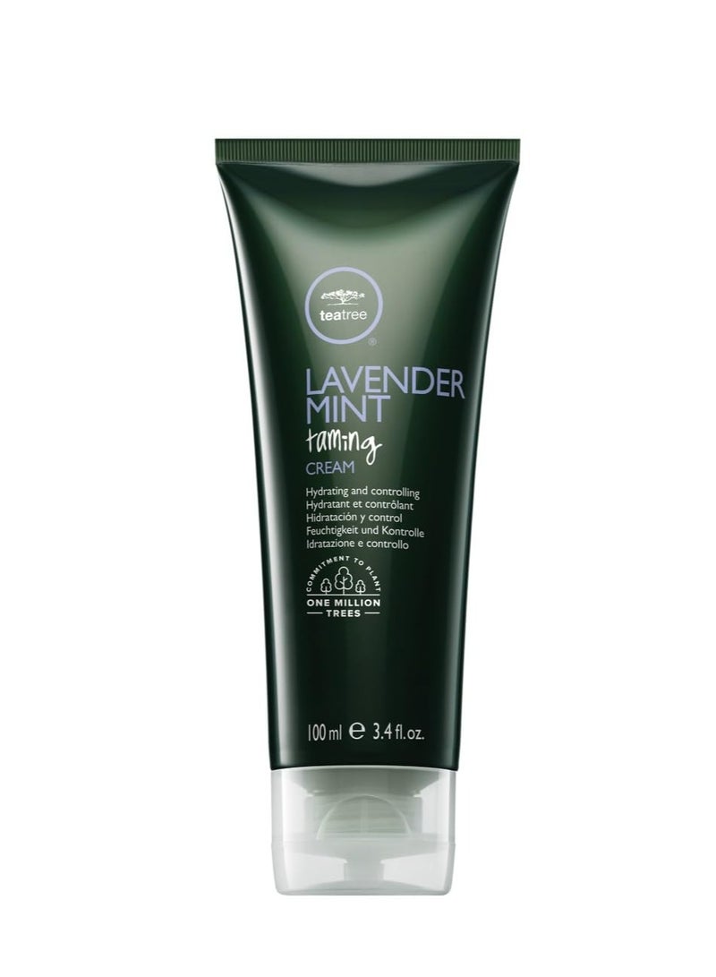 Tea Tree Lavender Mint Taming Cream, Rich Hair Styling Cream, For Coarse, Curly + Dry Hair, 3.4 fl. oz. - Image 1