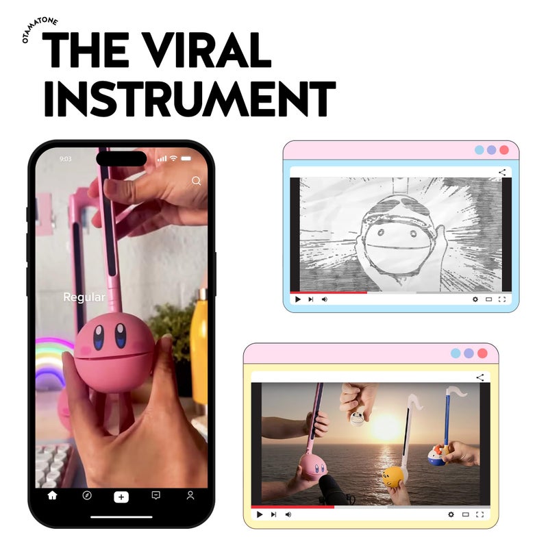 Otamatone أوتاماتون - آلة موسيقية إلكترونية يابانية محمولة من استوديو مايو دينكي، فائزة بجوائز، هدية تعليمية ممتعة للأطفال والمراهقين والبالغين - أبيض - Image 5