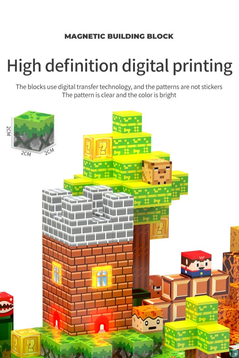 XICEN Kids Magnetic Building Blocks, 137pcs STEM Construction Cube Toys, Magnet Stacking Blocks, Montessori Sensory Toys,  Birthday Gifts for Kid Ages 3+ - Image 5