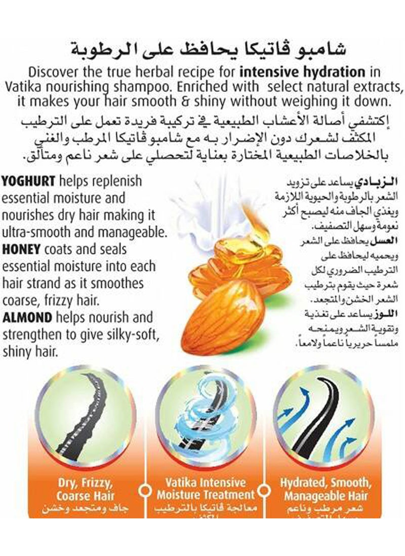 VATIKA Vatika Naturals Moisture Treatment Shampoo Almond & Honey 360 ML  - Image 3