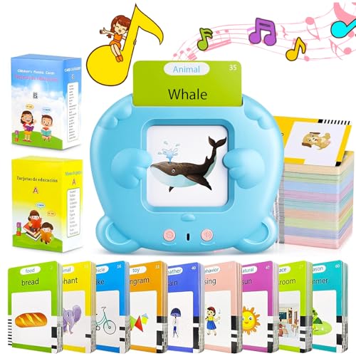 AHJ Talking Flash Cards for Toddlers Learning Montessori Toys with 510 Sight Words Pocket Speech for Toddlers Therapy Toys Childrens Sensory Preschool Learning Educational Birthday - Image 1