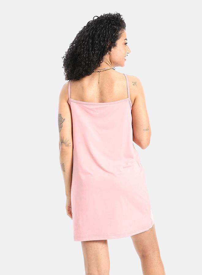 kady Pastel Pink Printed Sleepshirt With Spaghetti Straps - Image 3