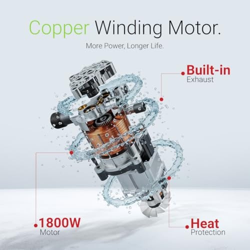 Dylect® Flow Prime High Pressure Car Washer Pump, 1800W Copper Motor, 130 Bar Pressure, 6.5L/Min Flow, TSS, Self-Priming, 8M Hose, 11 Accessories, for Car, Bike & Home Cleaning - Image 5