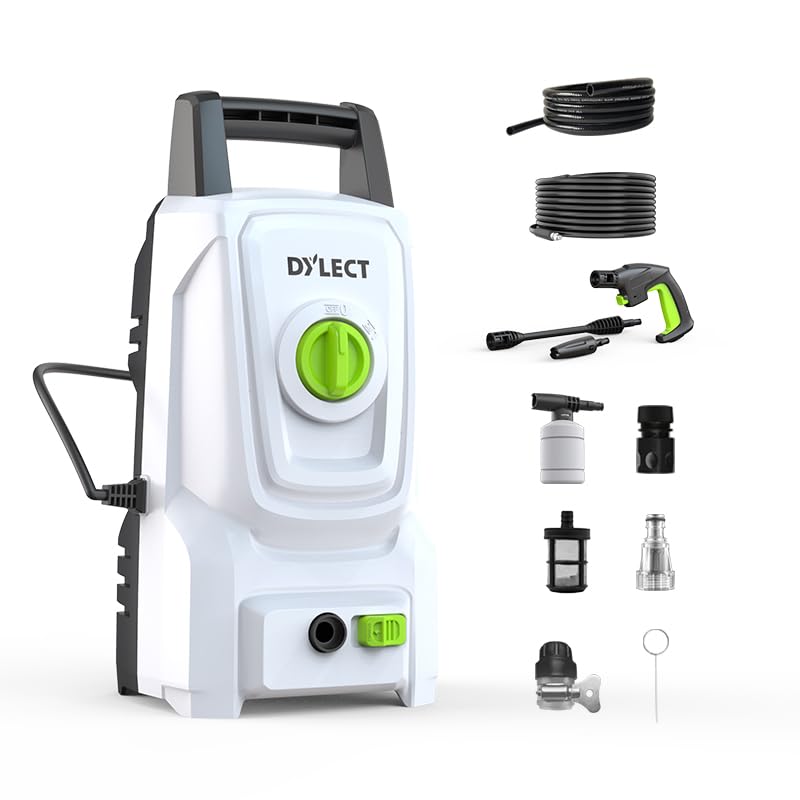 Dylect® Flow Prime High Pressure Car Washer Pump, 1800W Copper Motor, 130 Bar Pressure, 6.5L/Min Flow, TSS, Self-Priming, 8M Hose, 11 Accessories, for Car, Bike & Home Cleaning - Image 3