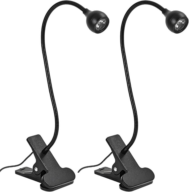 2 Pcs Black Clip On Nail Lamp Adjustable Gooseneck LED Dryer USB Powered for Gel Curing - Image 5