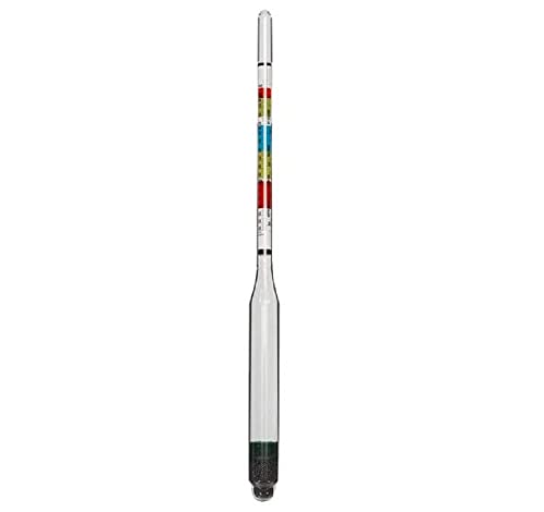 FastRack Triple-Scale Hydrometer - ABV Hydrometer - Specific Gravity Hydrometer to accurately Test ABV and the Specific Gravity of Your Wine, Beer, Mead or Kombucha - Image 1