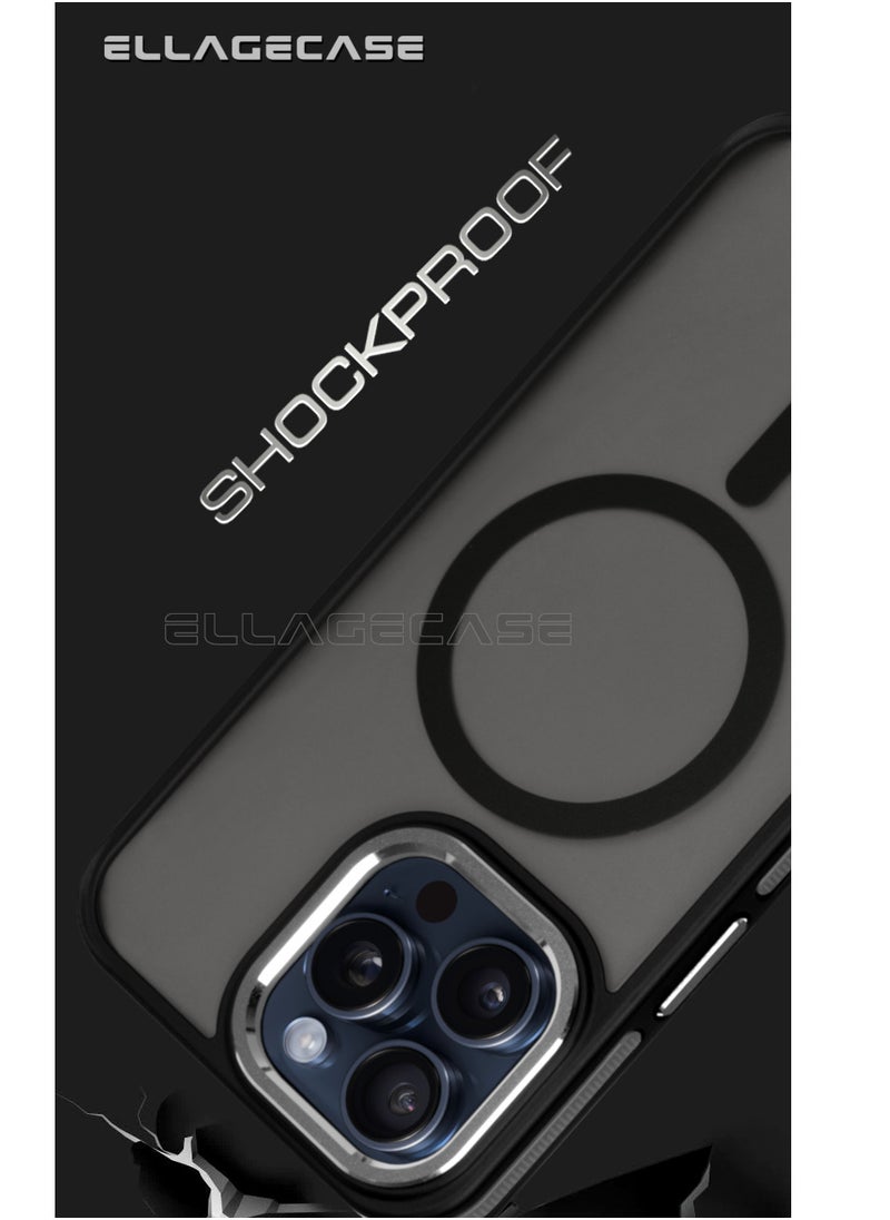 ELLAGECASE - Stylish Case for iPhone 16 Pro, Solid Camera Protection, Shockproof, Enhanced Protection, Compatible with Magsafe and Wireless Charging - Image 1