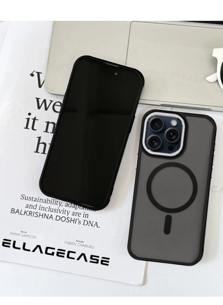ELLAGECASE - Stylish Case for iPhone 16 Pro, Solid Camera Protection, Shockproof, Enhanced Protection, Compatible with Magsafe and Wireless Charging - Image 1