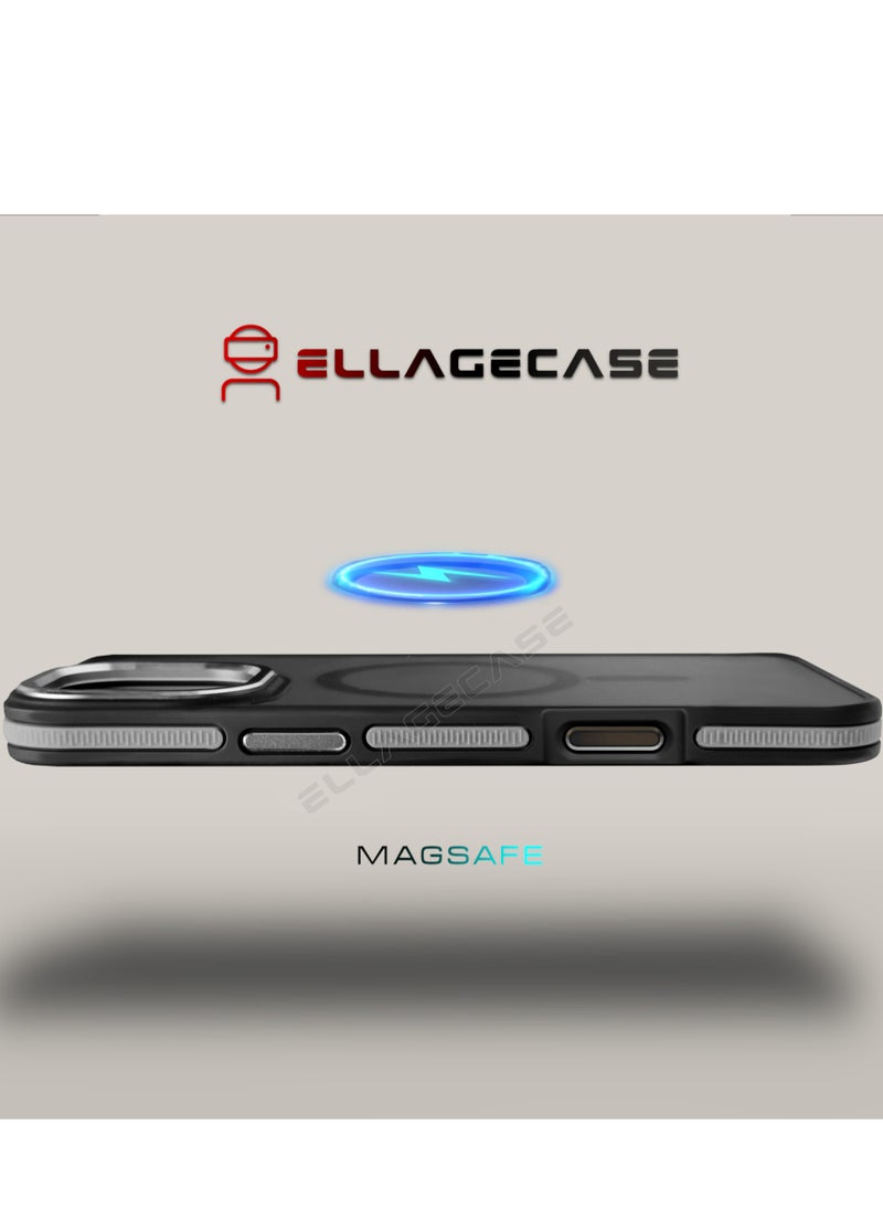 ELLAGECASE - Stylish Case for iPhone 16 Pro, Solid Camera Protection, Shockproof, Enhanced Protection, Compatible with Magsafe and Wireless Charging - Image 1