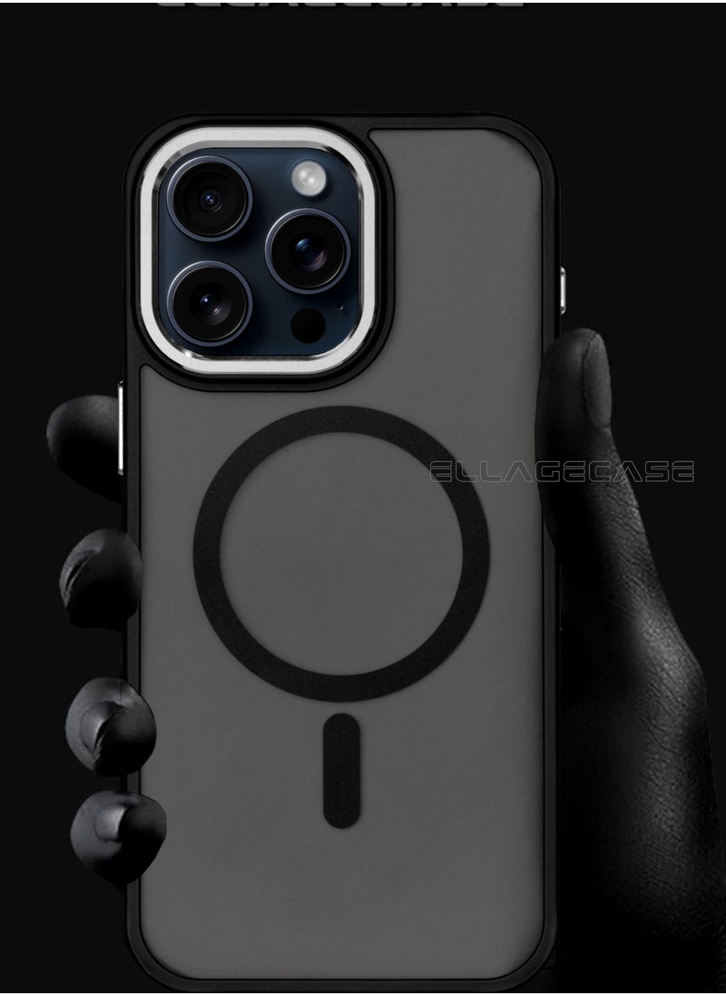 ELLAGECASE - Stylish Case for iPhone 16 Pro, Solid Camera Protection, Shockproof, Enhanced Protection, Compatible with Magsafe and Wireless Charging - Image 1