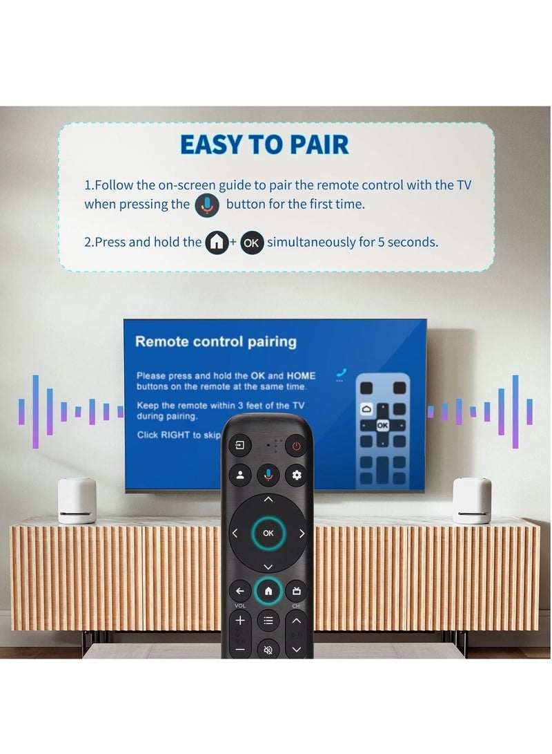PopZa Replacement Voice Remote Control for TCL Android Smart TVs, RC813 with Google Voice Function with battery - Image 4