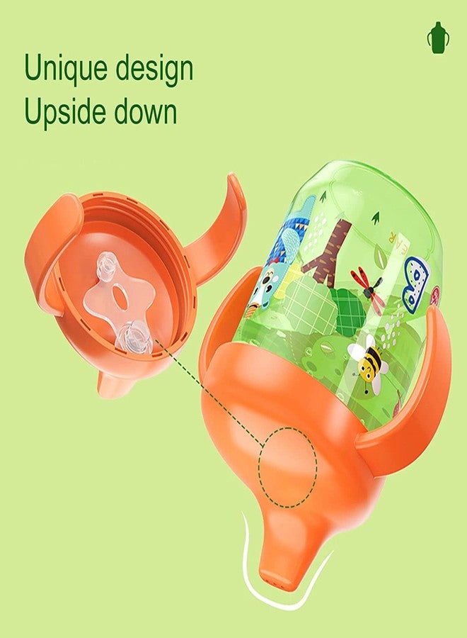 Moppets Orthodontic Baby Leak Proof, Drip Proof Hard Spout Sipper Cup with Lid (10 Ounce, Green) - Image 5