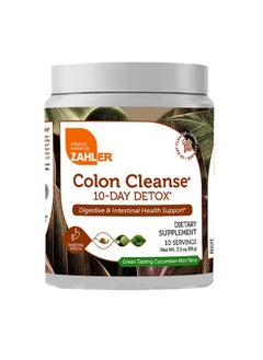 Zahler Colon Cleanse 10-Day Detox Cleanse - Cucumber Mint Flavor - Herbal Digestive Wellness - Colon Cleanser & Detox for Bowel Movement, Body Detox, Digestion Aid for Women and Men - 3.5 oz Jar