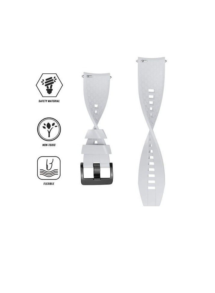 Soft Silicone Wriest Rubber Band Watch Strap Compatible with 22 mm Strap for Compatible with Xiaomi Redmi Watch 5 Active/Redmi Watch 5 Lite, 22mm For - Smart Watch - - (Only Strap) white - Image 2