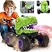 BEZGAR Monster Truck Toys Remote Control Monster Truck with Spray Light Music Dinosaur Toys for Kids 120 Scale RC Truck with 360 Spins and Drifting Remote Control Car for Boys 47 Green - Image 2