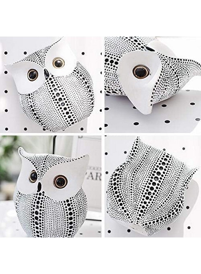 Xtore® Modern Classy Lucky Owl Resin Art Figure Showpiece -(Pack of 1, White) - Image 3