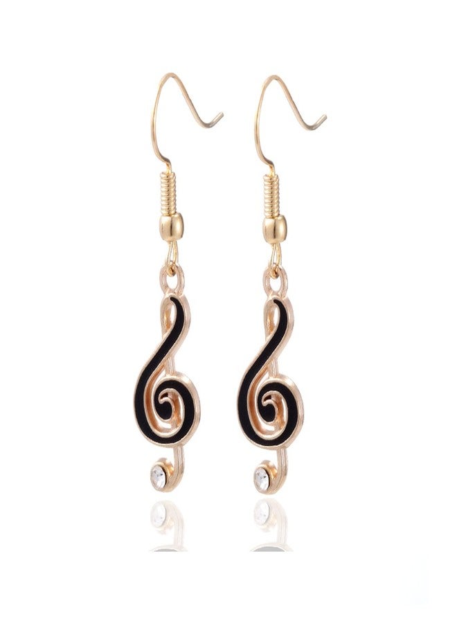 Fusamk Fashion Alloy Music Note Dangle Drop Earrings - Image 1