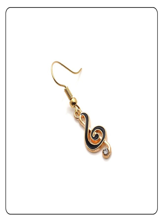 Fusamk Fashion Alloy Music Note Dangle Drop Earrings - Image 3
