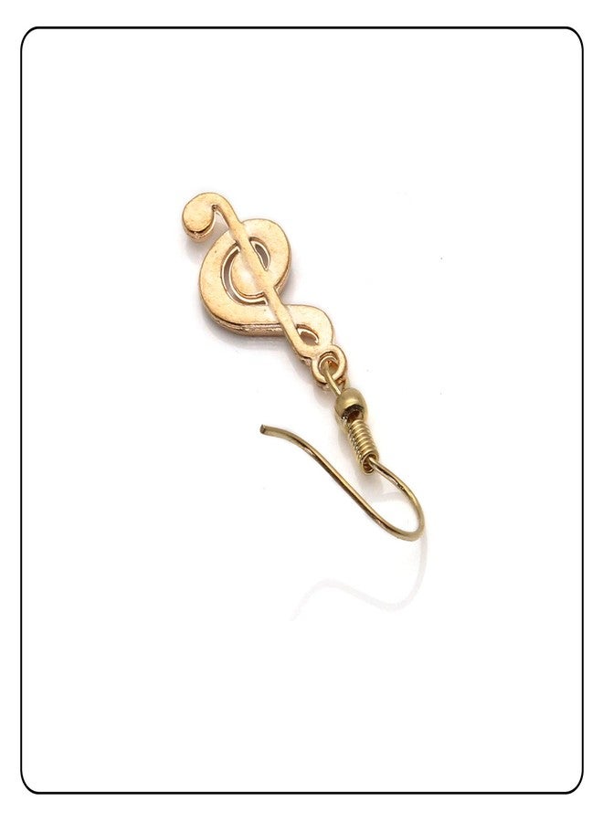 Fusamk Fashion Alloy Music Note Dangle Drop Earrings - Image 4
