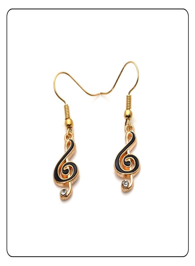 Fusamk Fashion Alloy Music Note Dangle Drop Earrings - Image 5