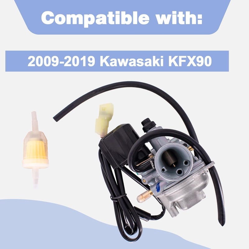 CULMKARI Carburetor for Kawasaki KFX90 (2007-2017, 2019-2020) - Replaces 15004-Y008, 15004-Y003, 15004-Y005 - Image 2