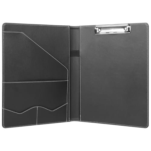 Pacific Mailer Padfolio Portfolio Leather Binder, Interview Legal Document Organizer, Business Card Holder Included Letter Sized Writing Pad [Pink, Piano Noir Faux Leather Matte Finish] - Image 4