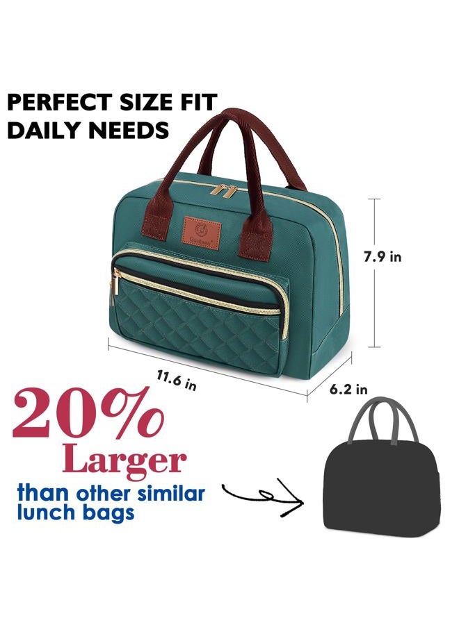 Genteen Lunch Bag for Women PURPLE/LAKE GREEN - Image 3