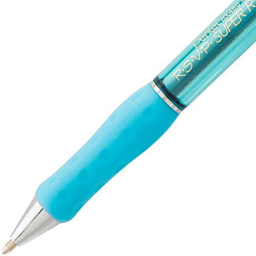Pentel RSVP Super RT Ballpoint Pen, (1.0mm) Medium Line, Sky Blue Ink, Pack of 2 (BX480BP2S) - Image 4