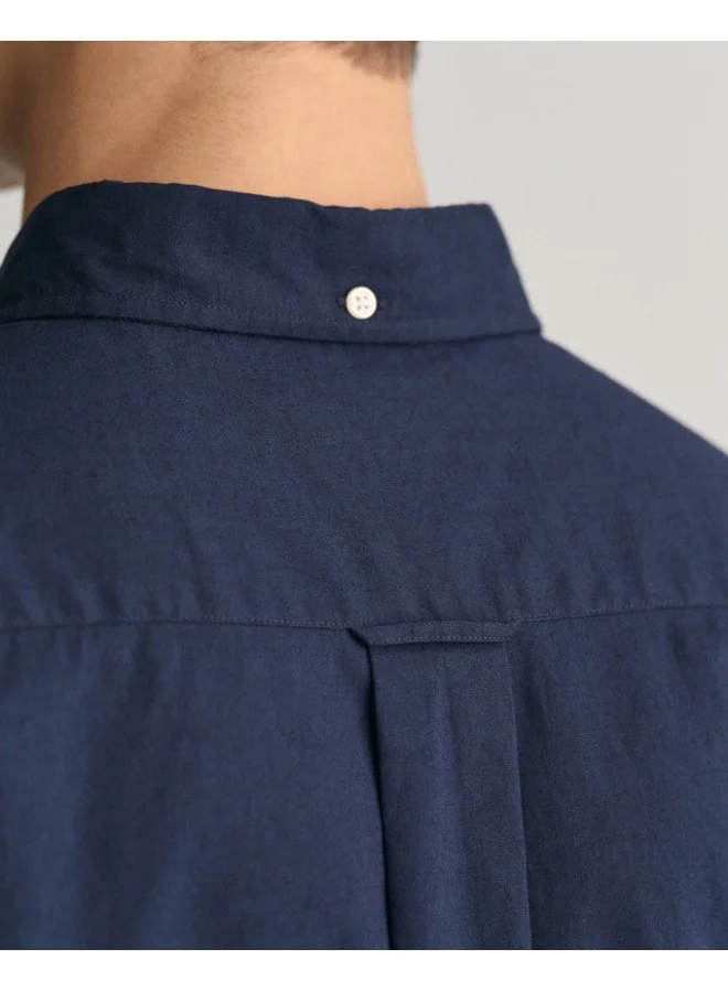 GANT Gant Regular Fit Cotton Linen Short Sleeve Shirt