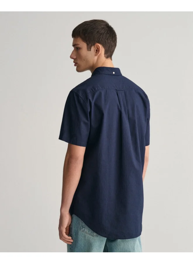 غانت Gant Regular Fit Cotton Linen Short Sleeve Shirt