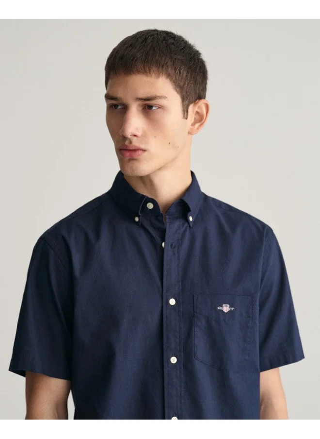 غانت Gant Regular Fit Cotton Linen Short Sleeve Shirt