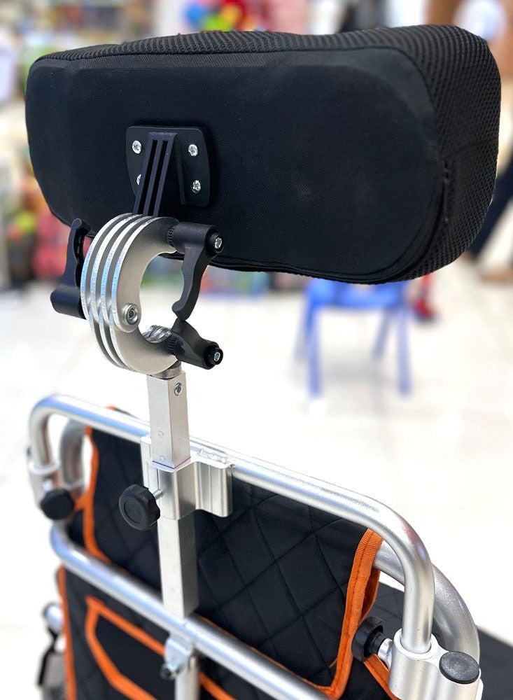 كروني كرسي متحرك كهربائي 6019 بظهر مرتفع وسطح مستوٍ، كرسي متحرك خفيف الوزن قابل للطي لجميع التضاريس للبالغين، مع جهاز تحكم عن بعد، محرك 500 واط، بطارية 24 فولت/12 أمبير/ساعة، مدى 15-25 كم، أقصى سرعة 5-6 كم/ساعة، فرامل كهربائية أوتوماتيكية، وظيفة إمالة، ممتص صدمات مدمج، مسند رأس قابل للتعديل، وحدة تحكم بعصا تحكم 360 درجة، سعة وزن 130 كجم، سهل الطي، محمول، ومثالي للسفر، مناسب لكبار السن، وسائد سهلة التنظيف، هيكل من سبائك الطائرات - Image 4