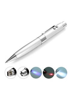 BURAQ 3 in 1 Laser Pen Style USB Flash Disk, Silver (2GB)  - Image 2