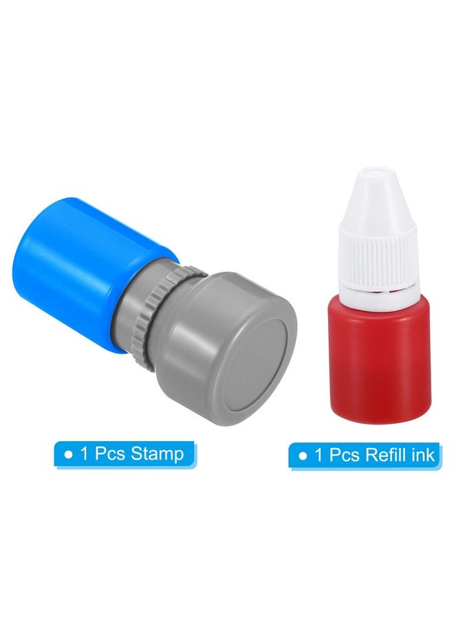 PATIKIL - Number Stamps Self Inking, Numeral 5 Number Stamp Teacher Stamp Initial Stamp Ink Stamp For Class Notebook Scrapbooking Diy Craft Style 1, Red Ink - Image 1