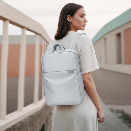 GOLF SUPAGS Travel Laptop Backpack for Women Anti Theft Slim Durable College Bookbag Business Computer Bag Fit 13.3Inch Notebook (Pale Grey, 13.3Inch) - Image 2