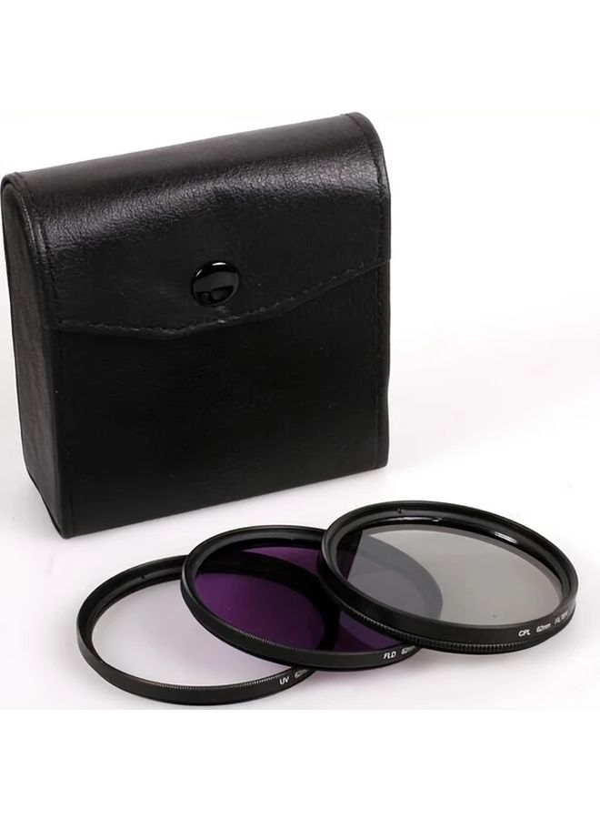 49mm UV CPL FLD Filter Kit 3 In 1 Set With Pouch For Camera Lens - Image 3