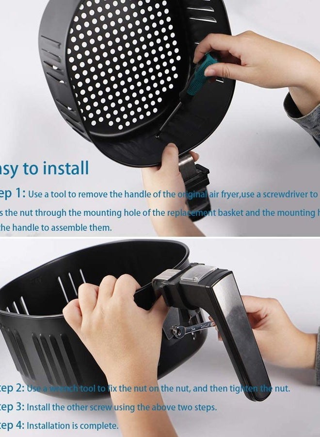 RAMLLY Air Fryer Replacement Basket for Power XL 5.3QT Air Fryer,Air Fryer Basket for Gowise USA 5.8QT Air Fryer, Air fryer Accessories, Non-Stick Fry Basket - Image 5