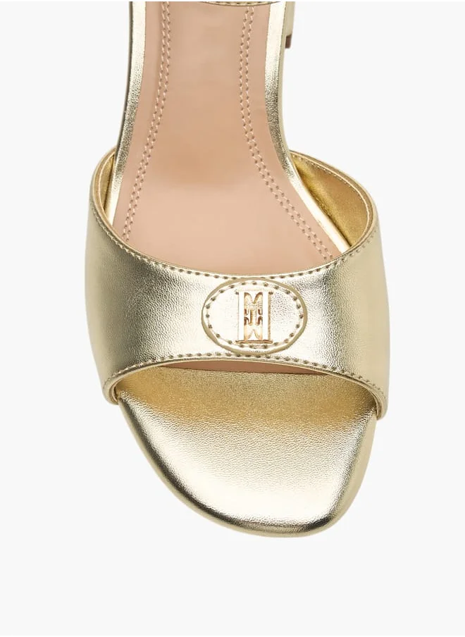 ايل Womens Logo Accent Sandals With Block Heels And Buckle Closure Ramadan Collection
