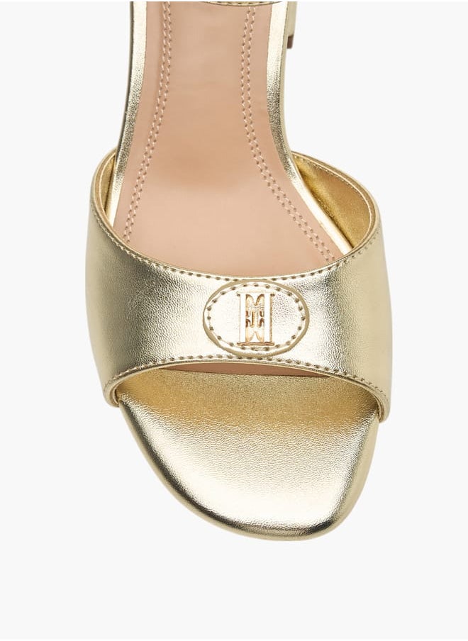 ELLE Womens Logo Accent Sandals With Block Heels And Buckle Closure  - Image 4