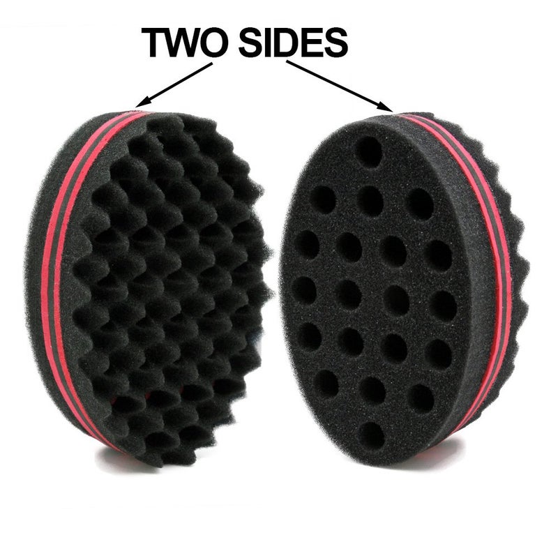 BEWAVE Big Holes Barber Hair Brush Sponge Dreads Locking Twist Afro Curl Coil Wave Hair Care Tool, 2 Pcs with 1 Pc Hair Pick - Image 5