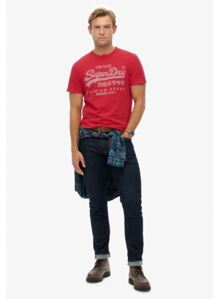 سوبر دراي تيشيرت كلاسيك بشعار فينتاج