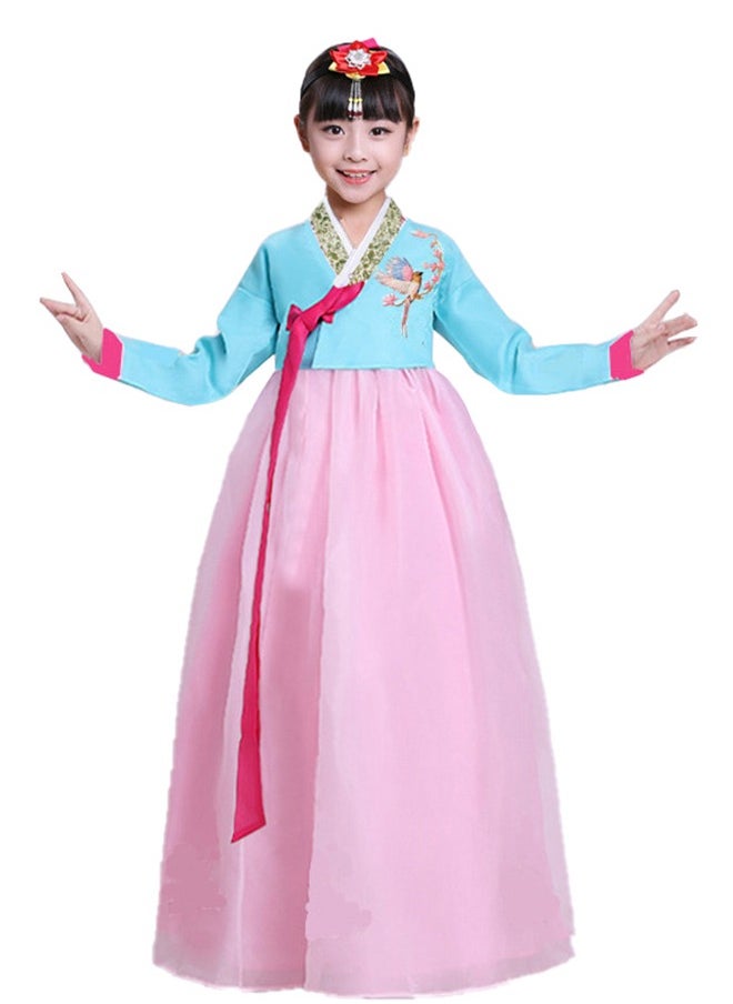 Al Aoyama - Girl Korean Traditional Long Sleeve Hanbok Dress Cosplay Costume - Image 1