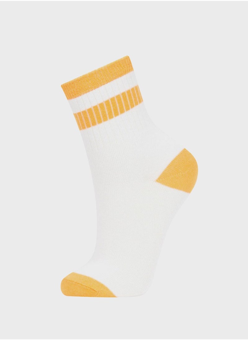 DeFacto - Girls Defacto Fit 5 Piece Cotton Long Socks - Image 1