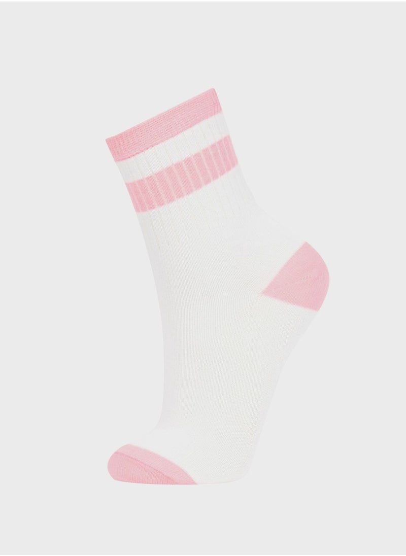 DeFacto - Girls Defacto Fit 5 Piece Cotton Long Socks - Image 1