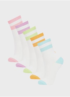 Girls Defacto Fit 5 Piece Cotton Long Socks