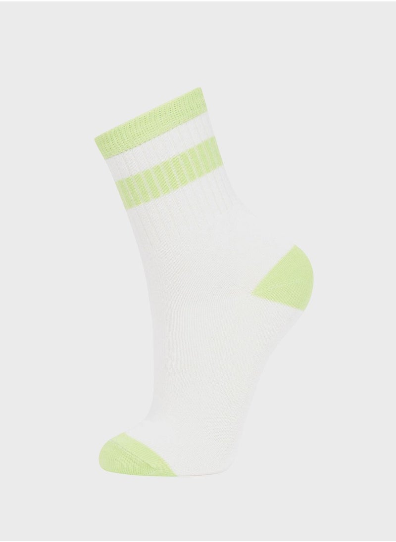 DeFacto - Girls Defacto Fit 5 Piece Cotton Long Socks - Image 1