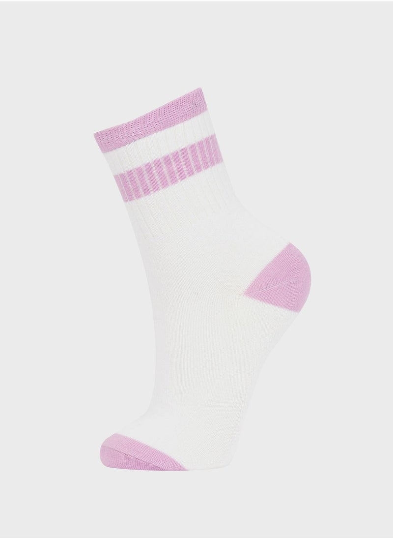DeFacto - Girls Defacto Fit 5 Piece Cotton Long Socks - Image 1
