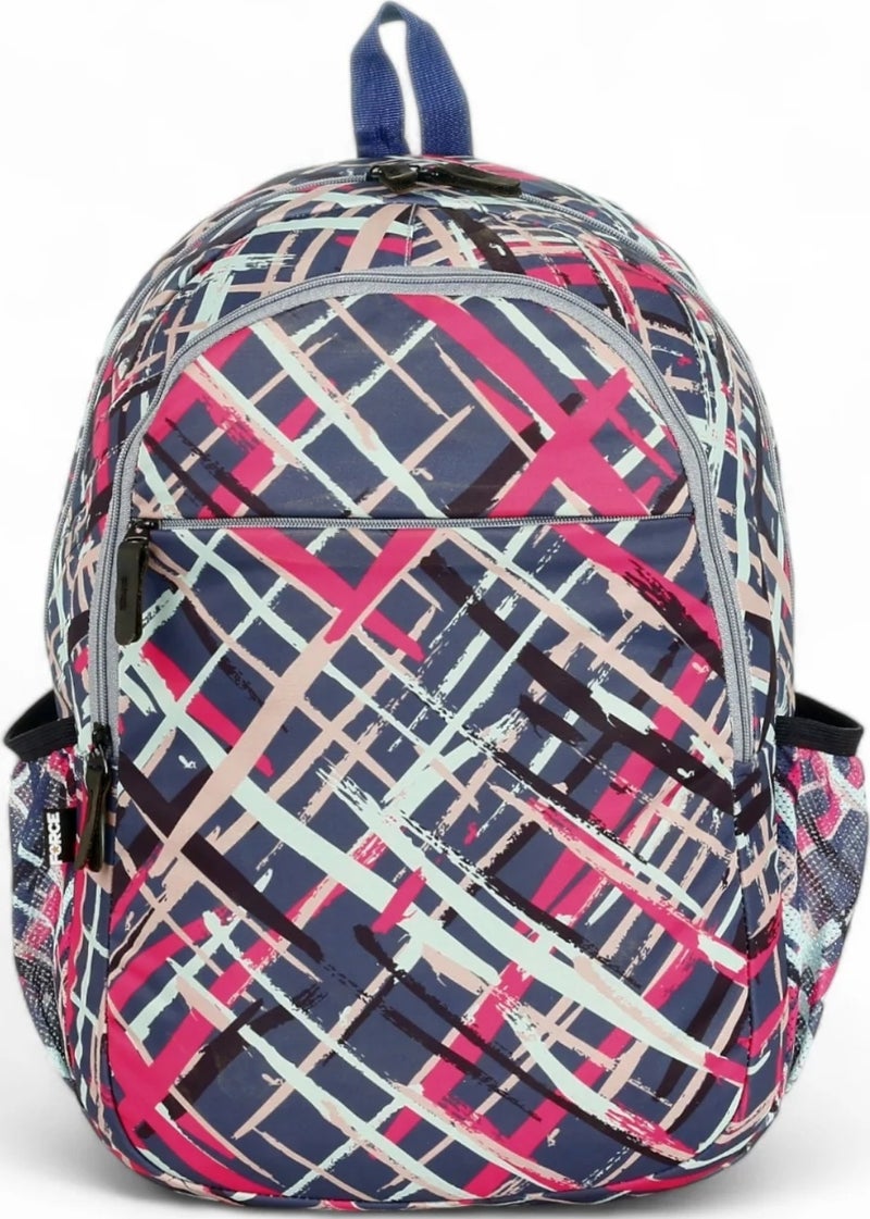 Force Backpack Unisex - scribble pattern Blue - Image 1