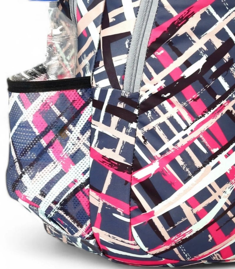 Force Backpack Unisex - scribble pattern Blue - Image 5