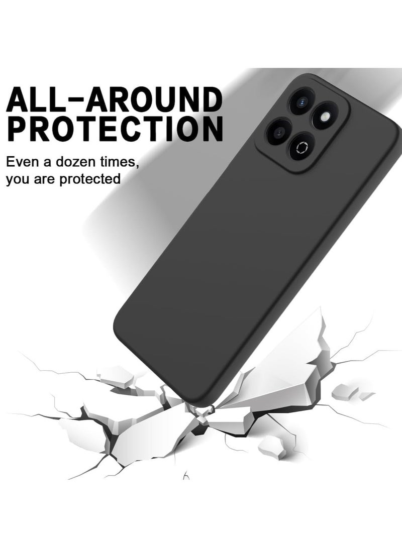 Case Compatible with Honor X7c / Honor 200 Smart Case, Liquid Silicone Soft TPU Case with Microfiber Cloth Layer, Anti-Fingerprint Shockproof Cover with Lanyard Strap - Image 3